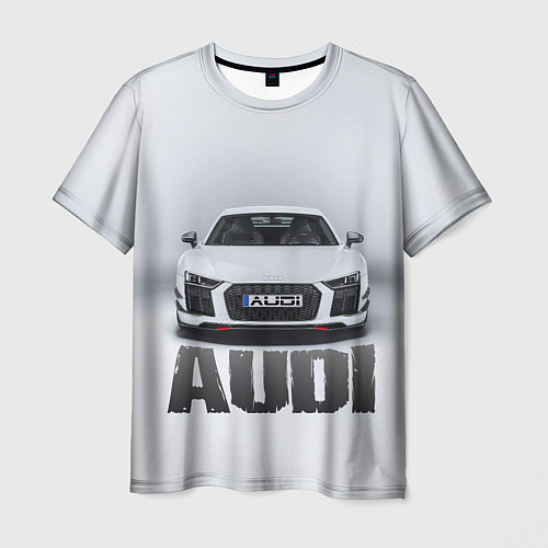 Мужская футболка Audi серебро / 3D-принт – фото 1