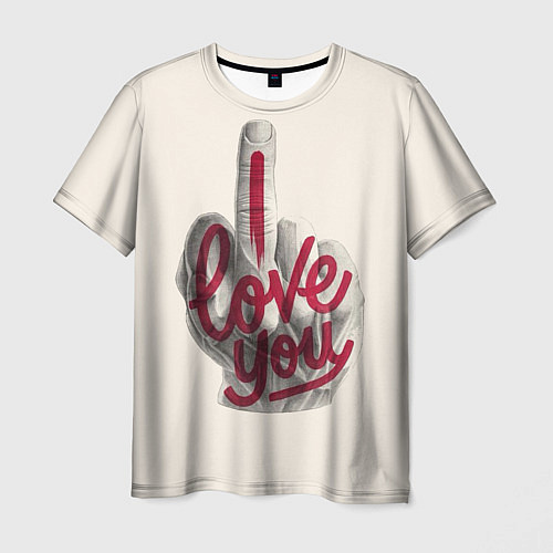 Мужская футболка I Love You / 3D-принт – фото 1