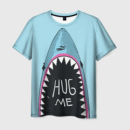 Мужская футболка Shark: Hug me / 3D-принт – фото 1