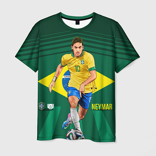 Мужская футболка Neymar Brazilian / 3D-принт – фото 1