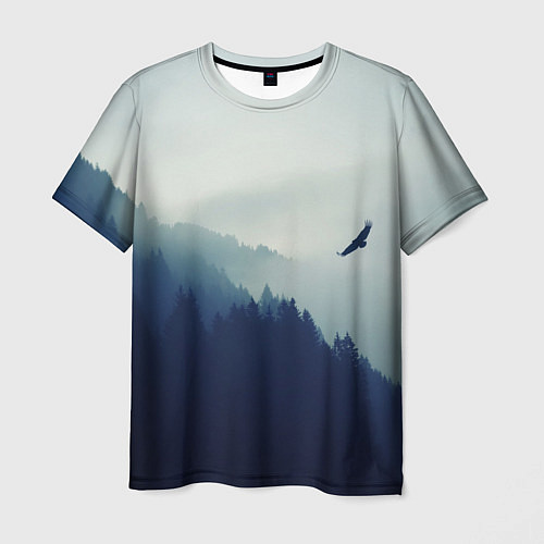 Мужская футболка Орел над Лесом / 3D-принт – фото 1