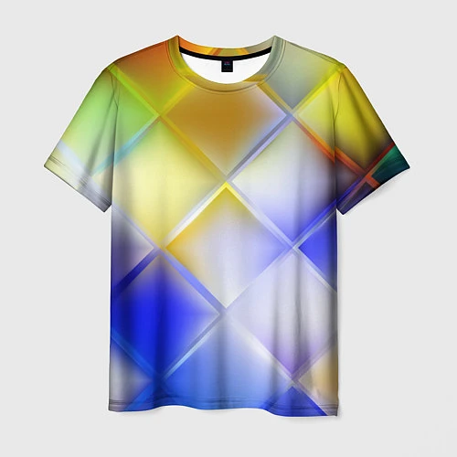 Мужская футболка Colorful squares / 3D-принт – фото 1