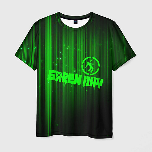 Мужская футболка Green Day лучи / 3D-принт – фото 1