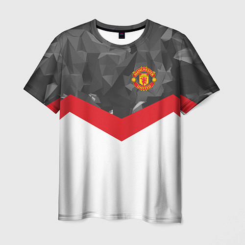 Мужская футболка Man United FC: Grey Polygons / 3D-принт – фото 1