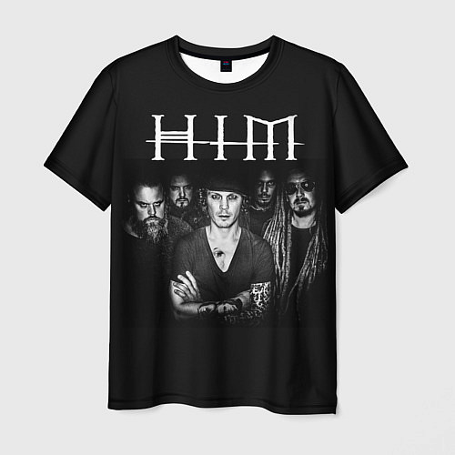Мужская футболка HIM Rock / 3D-принт – фото 1