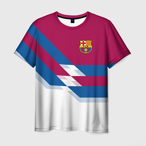 Мужская футболка Barcelona FC: White style / 3D-принт – фото 1