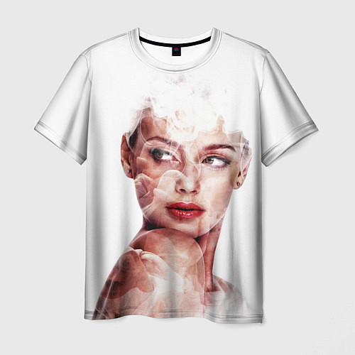 Мужская футболка Взгляд девушки / 3D-принт – фото 1