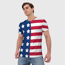Футболка мужская USA Flag, цвет: 3D-принт — фото 2
