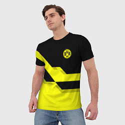Футболка мужская BVB FC: Yellow style, цвет: 3D-принт — фото 2