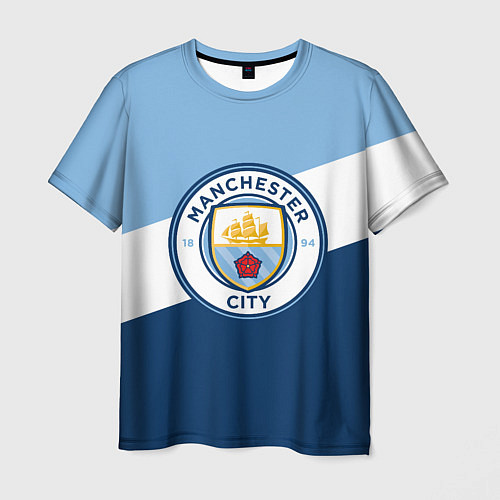 Мужская футболка FC Manchester City: Colors / 3D-принт – фото 1