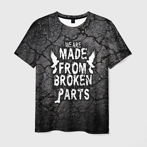 Мужская футболка Made from broken parts / 3D-принт – фото 1