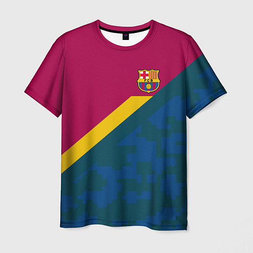 Мужская футболка Barcelona FC: Sport Camo 2018 / 3D-принт – фото 1
