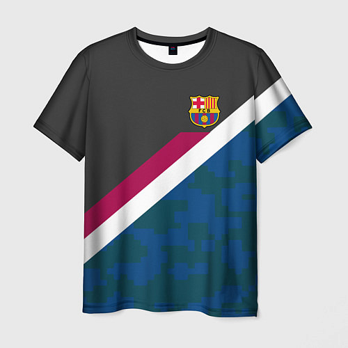 Мужская футболка FC Barcelona: Sport Camo / 3D-принт – фото 1