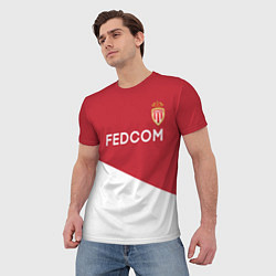 Футболка мужская Monaco FC: Mbappe Red Home 17/18, цвет: 3D-принт — фото 2