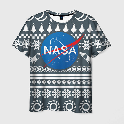 Мужская футболка NASA: New Year / 3D-принт – фото 1