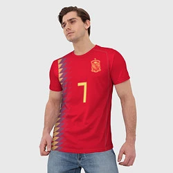 Футболка мужская Сборная Испании: Мората ЧМ 2018, цвет: 3D-принт — фото 2