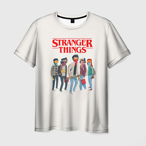 Мужская футболка Stranger Things Friends / 3D-принт – фото 1