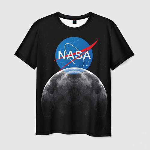 Мужская футболка NASA: Moon Rise / 3D-принт – фото 1