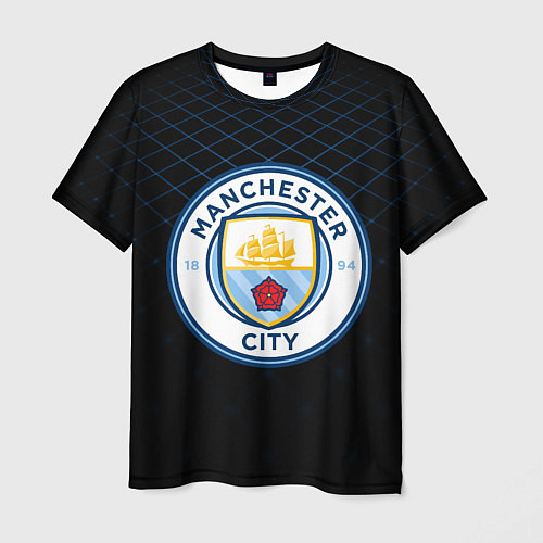 Мужская футболка FC Manchester City: Blue Lines / 3D-принт – фото 1