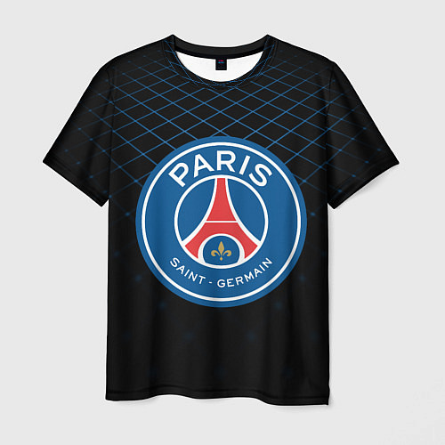 Мужская футболка FC PSG: Blue Lines / 3D-принт – фото 1