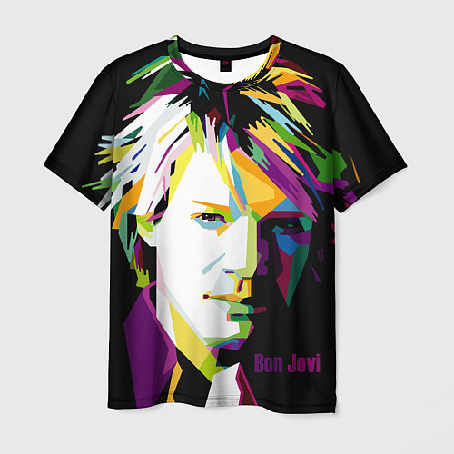 Мужская футболка Jon Bon Jovi Art / 3D-принт – фото 1