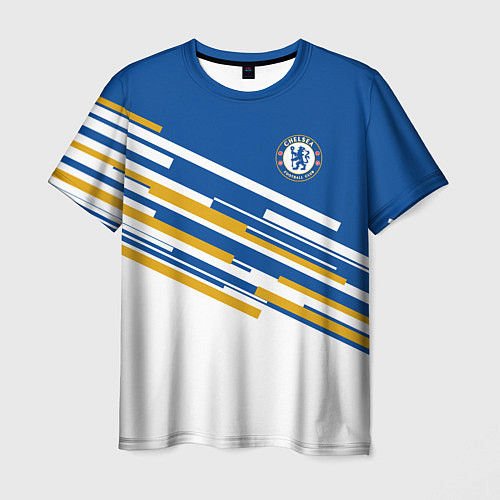 Мужская футболка FC Chelsea: Colour Line / 3D-принт – фото 1
