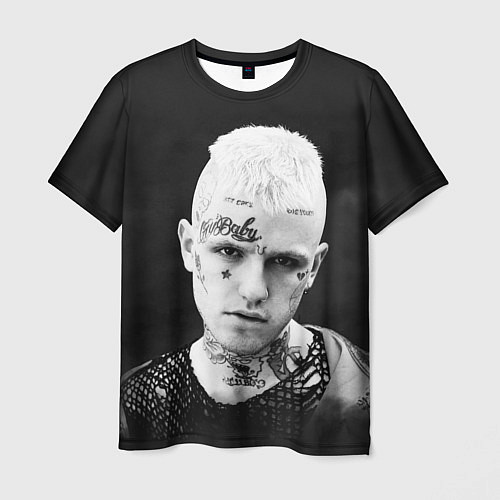 Мужская футболка Lil Peep: Black Edition / 3D-принт – фото 1