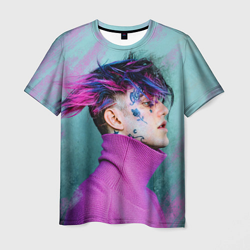 Мужская футболка Lil Peep: Neon Style / 3D-принт – фото 1