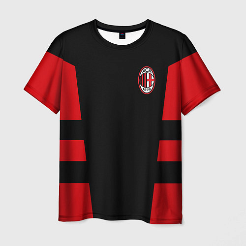 Мужская футболка АC Milan: Black Sport / 3D-принт – фото 1