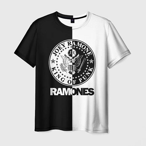 Мужская футболка Ramones B&W / 3D-принт – фото 1