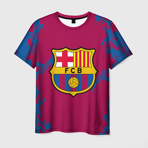 Мужская футболка FC Barcelona: Purple & Blue / 3D-принт – фото 1