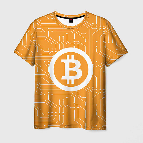 Мужская футболка Bitcoin: Orange Network / 3D-принт – фото 1