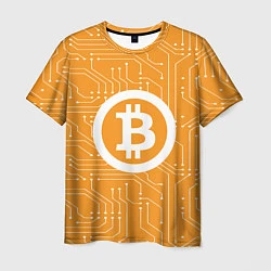 Футболка мужская Bitcoin: Orange Network, цвет: 3D-принт