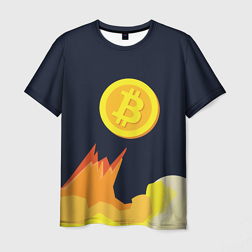 Мужская футболка Bitcoin Up / 3D-принт – фото 1
