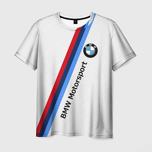 Мужская футболка BMW Motorsport: White Carbon / 3D-принт – фото 1