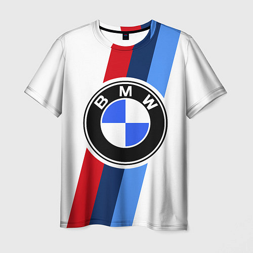 Мужская футболка BMW M: White Sport / 3D-принт – фото 1