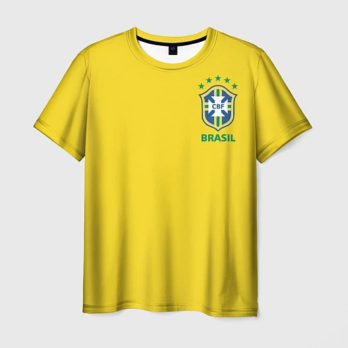 Мужская футболка Сборная Бразилии / 3D-принт – фото 1