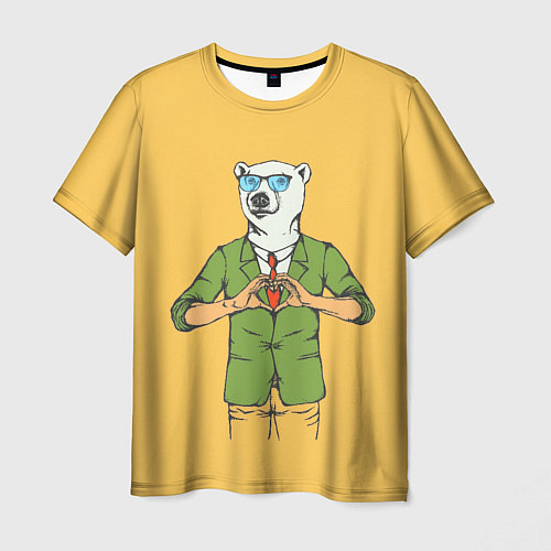 Мужская футболка Влюбленный мистер медведь / 3D-принт – фото 1