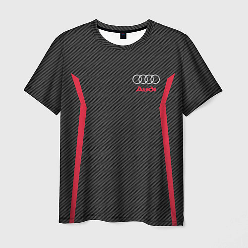Мужская футболка Audi: Black Carbon / 3D-принт – фото 1