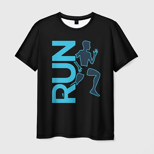 Мужская футболка RUN: Black Style / 3D-принт – фото 1