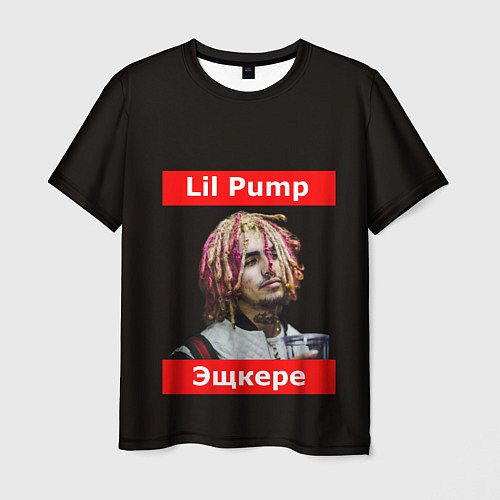 Мужская футболка Lil Pump: Эщкере / 3D-принт – фото 1