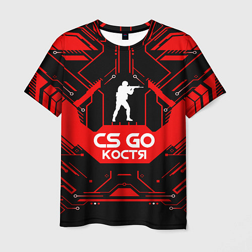 Мужская футболка CS:GO - Костя / 3D-принт – фото 1