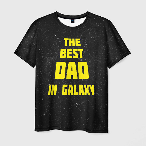 Мужская футболка The Best Dad in Galaxy / 3D-принт – фото 1