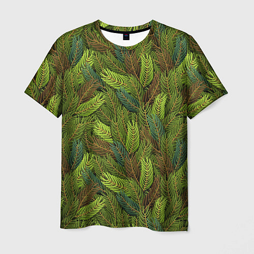 Мужская футболка Ветви ели / 3D-принт – фото 1