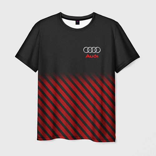 Мужская футболка Audi: Red Lines / 3D-принт – фото 1