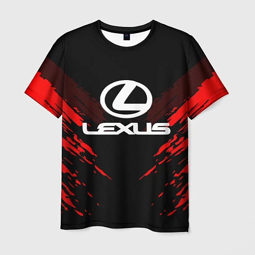 Мужская футболка Lexus: Red Anger / 3D-принт – фото 1