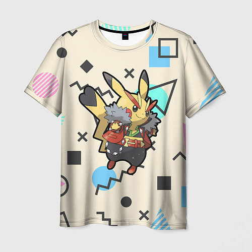 Мужская футболка Pikachu Geometry / 3D-принт – фото 1