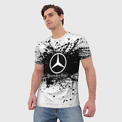 Футболка мужская Mercedes-Benz: Black Spray, цвет: 3D-принт — фото 2