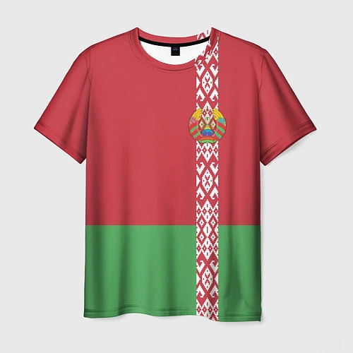 Мужская футболка Беларусь / 3D-принт – фото 1