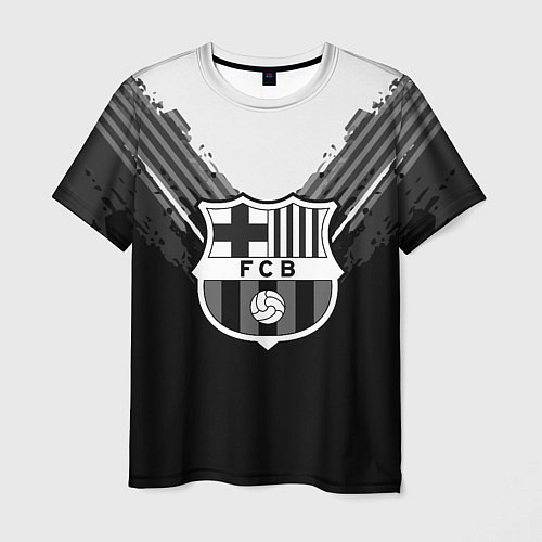 Мужская футболка FC Barcelona: Black Style / 3D-принт – фото 1